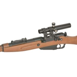 „Mosin-Nagant 1891/30 PU“ snaiperinis airsofto ginklas – tikras medis, tikras optinis taikiklis, Antrojo pasaulinio karo l...