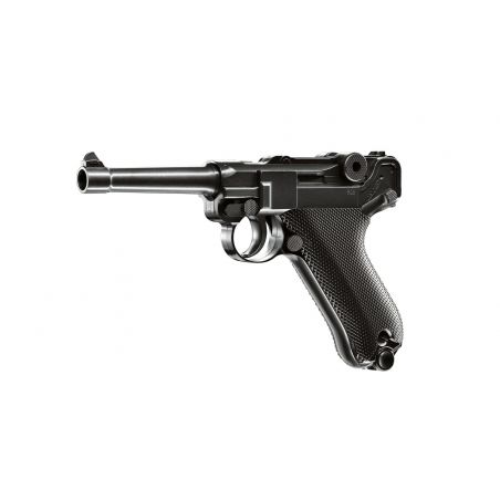 Luger P08 galingas metalinis CO2 airsoft pistoletas