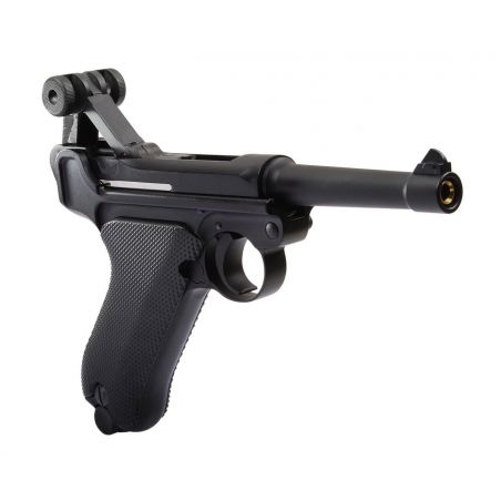 Metalen airsoft pistool Luger P08 gas terugslag