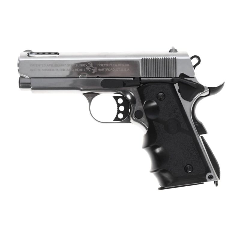 Shiny Colt 1911 Defender green gas airsoft pistol
