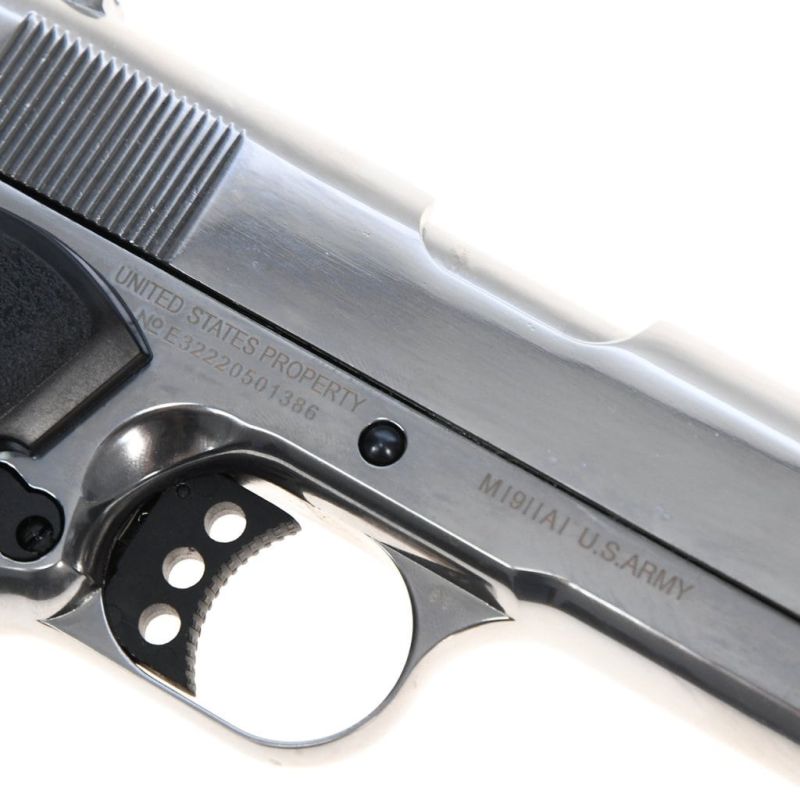 Shiny Colt 1911 Defender green gas airsoft pistol