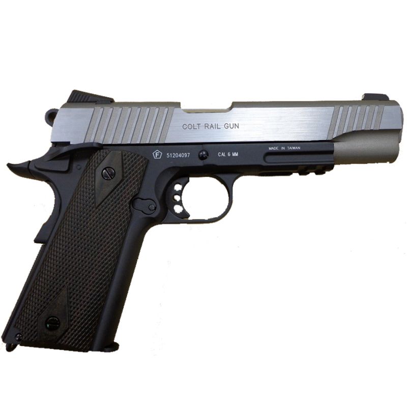 Colt 1911 Dual Colour CO2 Airsoft Pistole mit Schiene
