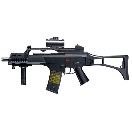 Veergeweer H&K G36C met red dot vizier, geluiddemper, handgreep