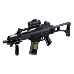 Veergeweer H&K G36C met red dot vizier, geluiddemper, handgreep