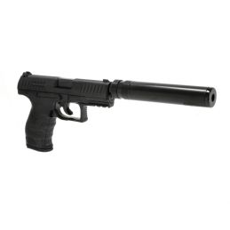 Airsoft Federpistole Walther PPQ Navy mit Schalldämpfer