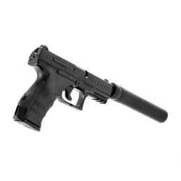 Airsoft Federpistole Walther PPQ Navy mit Schalldämpfer