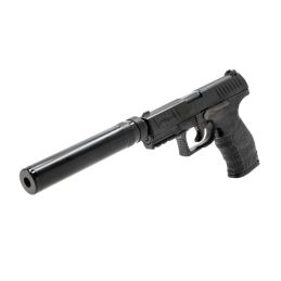 Airsoft Federpistole Walther PPQ Navy mit Schalldämpfer