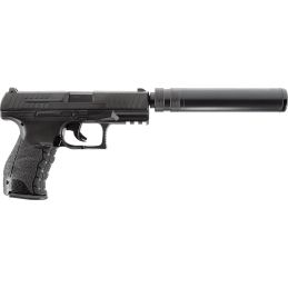 Airsoft Federpistole Walther PPQ Navy mit Schalldämpfer