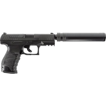 Airsoft Spring Pistol Walther PPQ Navy with Silencer