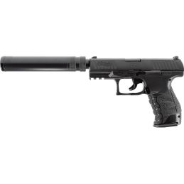 Airsoft Federpistole Walther PPQ Navy mit Schalldämpfer