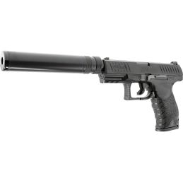 Airsoft Federpistole Walther PPQ Navy mit Schalldämpfer