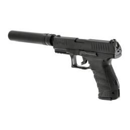 Airsoft Federpistole Walther PPQ Navy mit Schalldämpfer