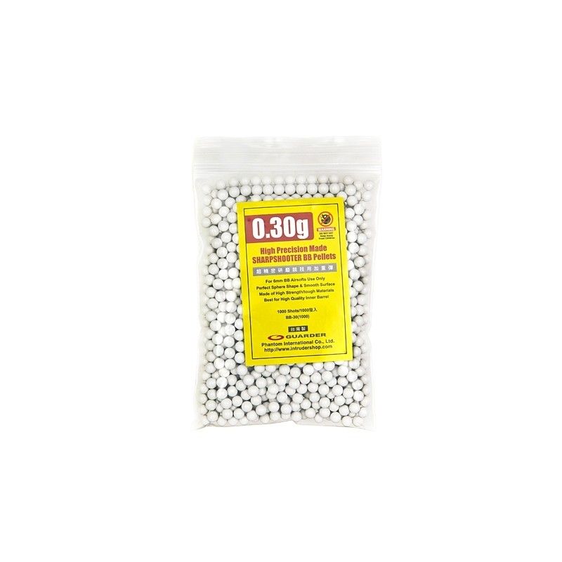 Schwere 6 mm Airsoft BBs - 1000 Stück, 0,30 g, für scharfes Schießen