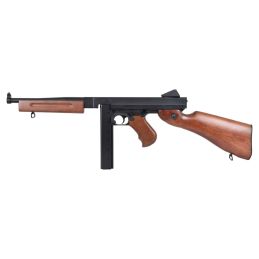 Thompson M1A1 AEG elektriskā airsoft šautene – īsts koks un