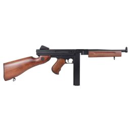 Thompson M1A1 AEG elektriskā airsoft šautene – īsts koks un