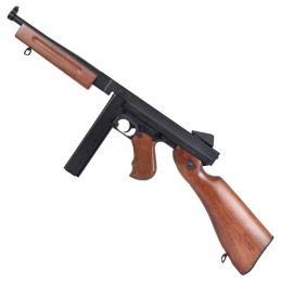 Thompson M1A1 AEG elektriskā airsoft šautene – īsts koks un