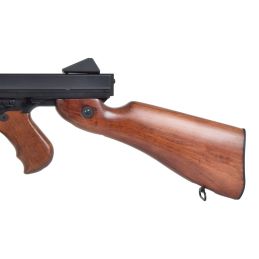 Thompson M1A1 real wood AEG airsoft rifle – full metal WWII replica