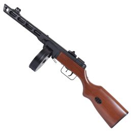 Snow Wolf SW-09 PPSh-41 AEG Airsoft SMG – Wood-Effect Finish, Full Metal, 1000-rd Drum