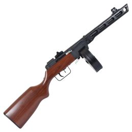 Snow Wolf SW-09 PPSh-41 AEG Airsoft SMG - Puiduefektiga viimistlus, täismetall, 1000-padruniline trummel
