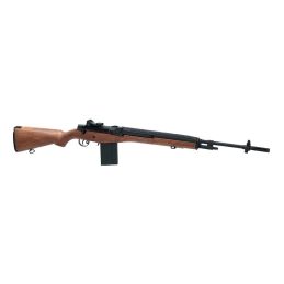 M14 Airsoft šautuvas - medinis, su akumuliatoriumi ir įkrovikliu, JAV kovinis šautuvas