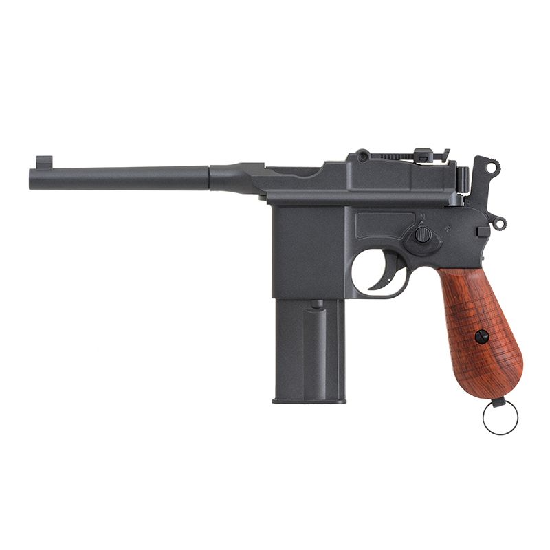 Mauser C96 M712 Schnellfeuer CO2 Airsoft Pistole - Select-Fire Deutscher Besenstiel
