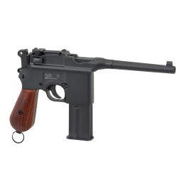 Mauser C96 M712 Schnellfeuer CO2 pneimatiskā pistole - Select-Fire vācu metāllāpstiņa
