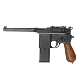 Mauser C96 M712 Schnellfeuer Airsoft GBB Pistool met Schouderkolf - Duitse Bezemsteel