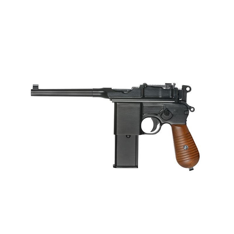 Mauser C96 M712 Schnellfeuer Airsoft GBB Pistol with Shoulder Stock – German Broomhandle