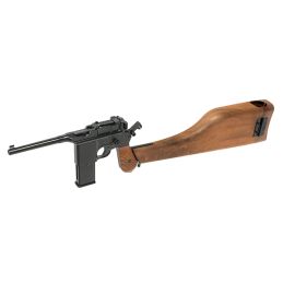 Mauser C96 M712 Schnellfeuer Airsoft GBB Pistool met Schouderkolf - Duitse Bezemsteel