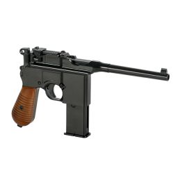 Mauser C96 M712 Schnellfeuer Pistola Airsoft GBB con calcio a spalla - Manico di scopa tedesco