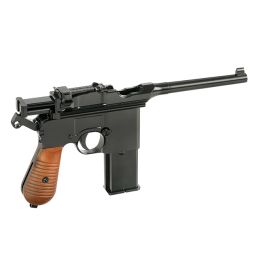Mauser C96 M712 Schnellfeuer Pistola Airsoft GBB con calcio a spalla - Manico di scopa tedesco