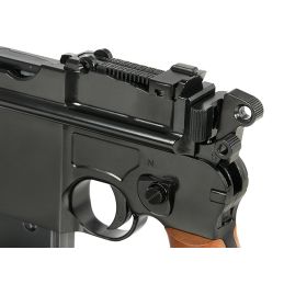 Mauser C96 M712 Schnellfeuer Pistola Airsoft GBB con calcio a spalla - Manico di scopa tedesco