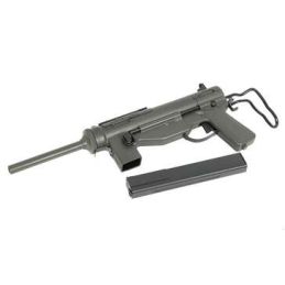 M3A1 Grease Gun Airsoft AEG - Antrojo pasaulinio karo laikų metalinis SMG, 500 MB Hi-Cap