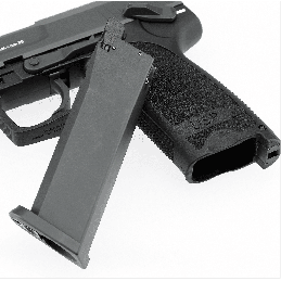 Pistola airsoft H&K USP – dettaglio del carrello, texture del telaio e gruppo di scatto