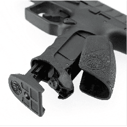 Beretta APX – detail van slede, grip textuur en rail