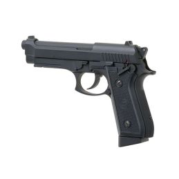 PT92 FULL AUTO – rankenos tekstūra ir Taurus/Beretta paveldo ženklai